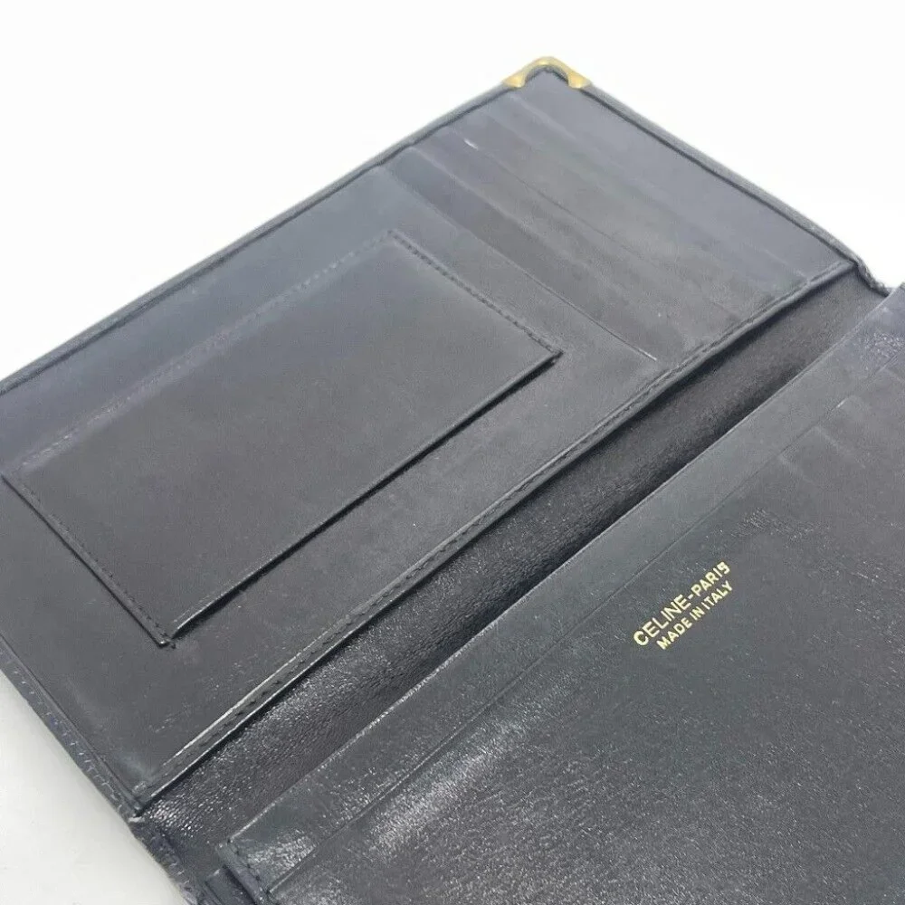 CELINE Carriage logo vintage Bill Compartment Long Wallet